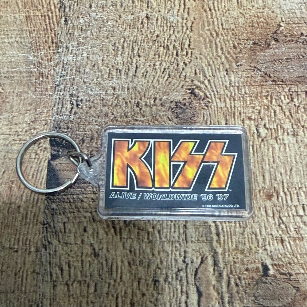 Vintage KISS Alive Worldwide Tour 96 97" Double Sided Keychain